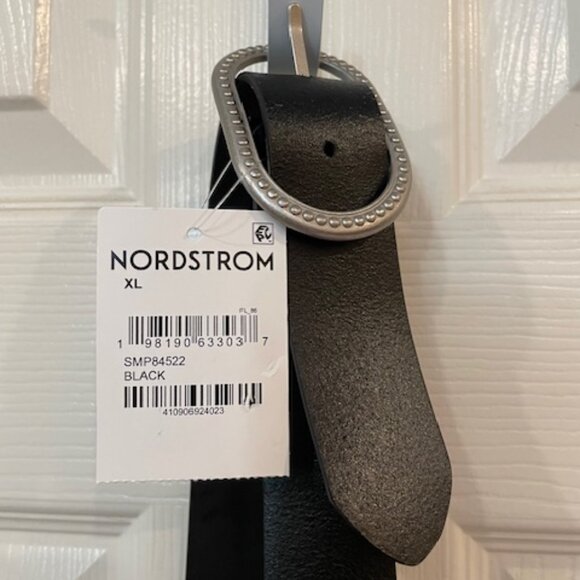 NWT Ladies Melrose and Market black leather belt; sz XL - Picture 2 of 2